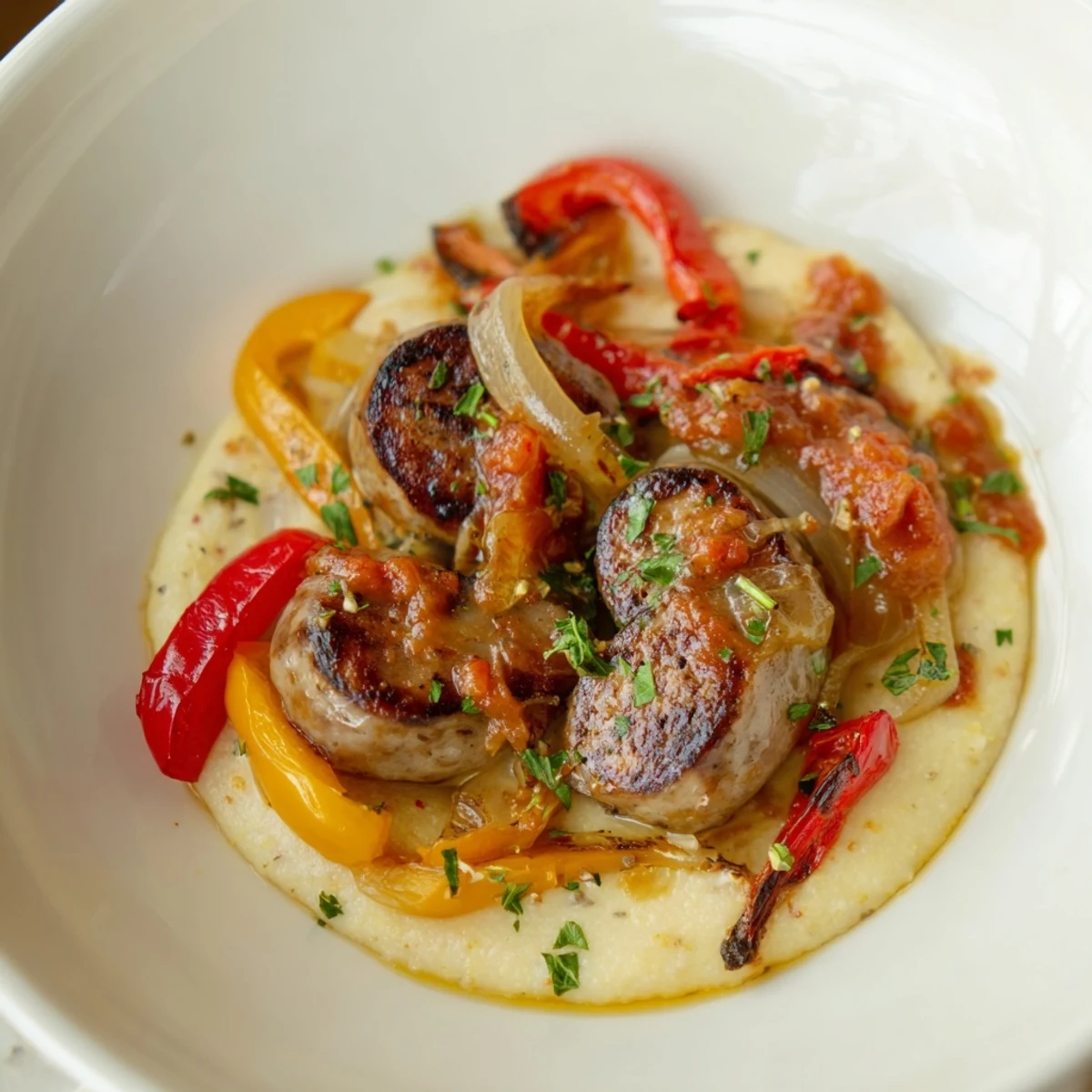 Herb Cozy Skillet Sausage Peppers