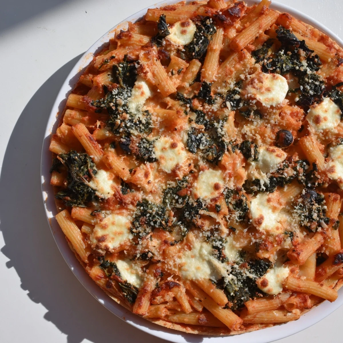Warm Baked Ziti Ricotta Spinach