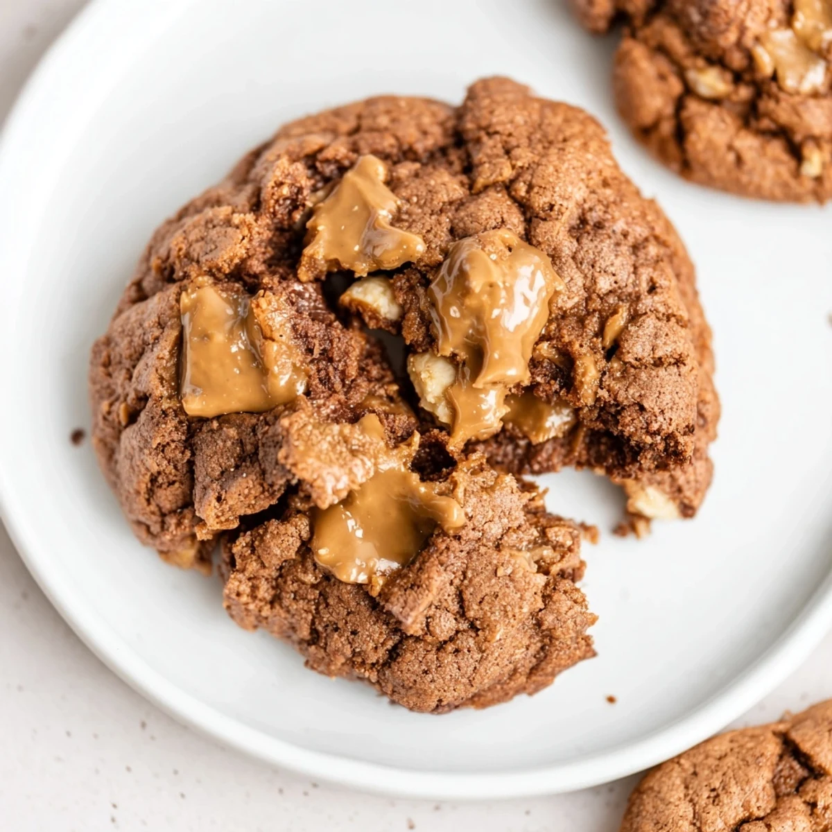 Close-up of a stack of warm, delicious Peanut Butter Chocolate Chip Cookies, perfect with milk.