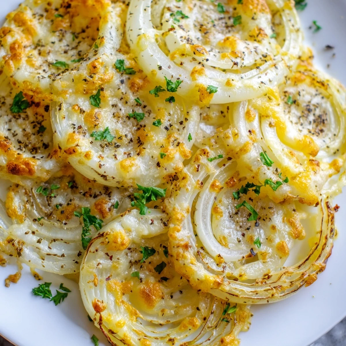 Golden-brown, bubbly Crispy Onion Cheese Chips, a low-carb snack with melted cheddar and mozzarella.
