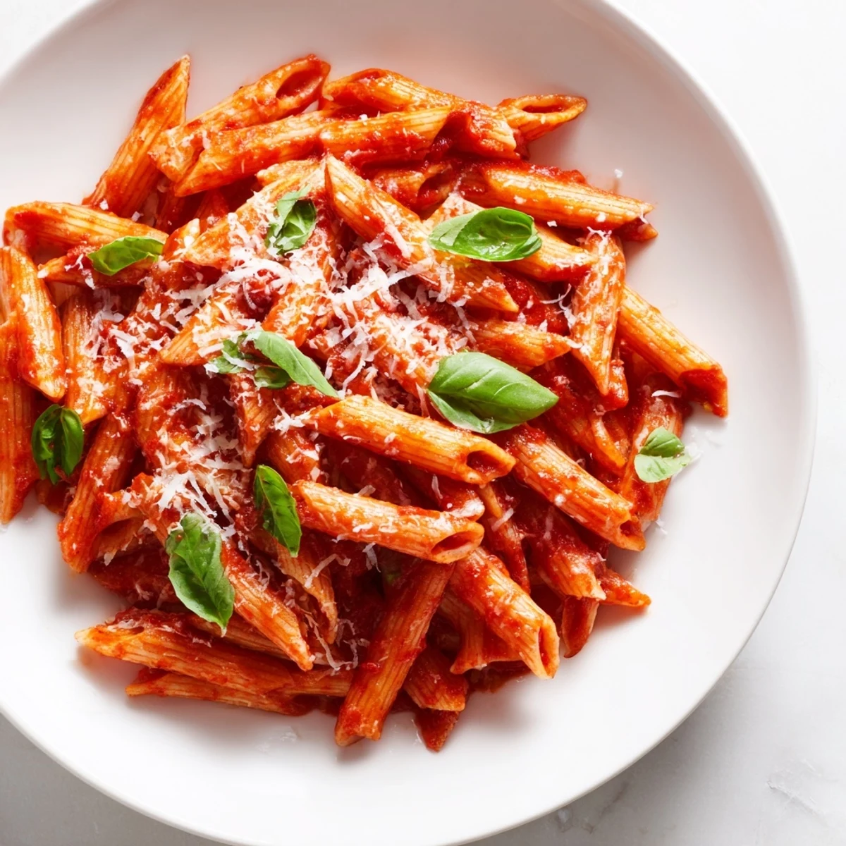 Enjoy a quick lunch with this appetizing Microwave Bowl Pasta, seasoned with Parmesan cheese.