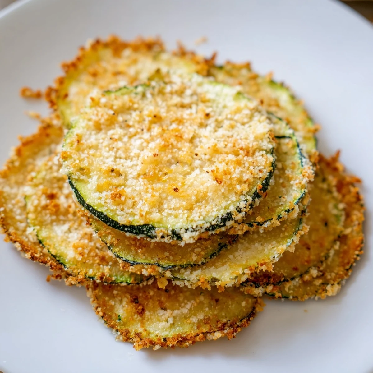 Golden, crispy Zucchini Chips Swap, air-fried to perfection, ready to be devoured with a dip.