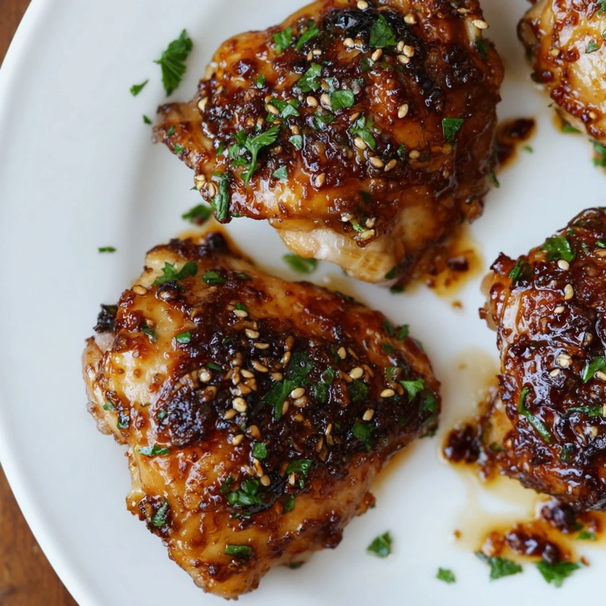 Served alongside fluffy white rice and stir-fried greens, this easy dairy-free Honey Garlic Glazed Chicken is ready for a delicious dinner.