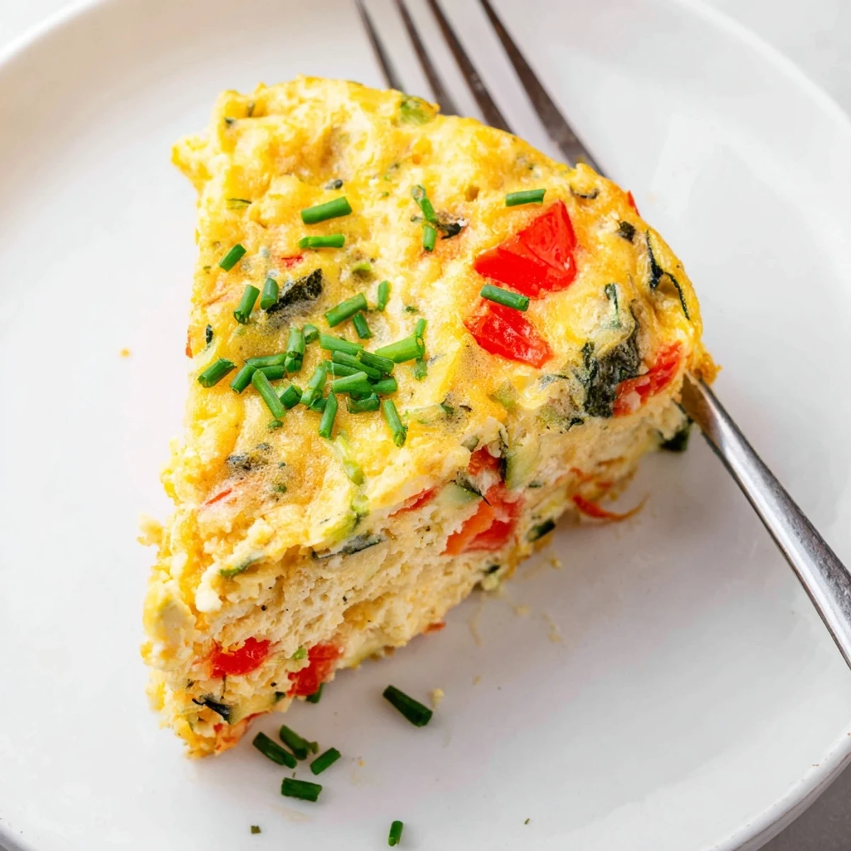 Fluffy sheet pan eggs with cottage cheese and colorful vegetables, baked to golden perfection for a healthy breakfast.  