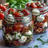 Mason Jar Caprese Layers