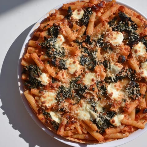 Warm Baked Ziti Ricotta Spinach