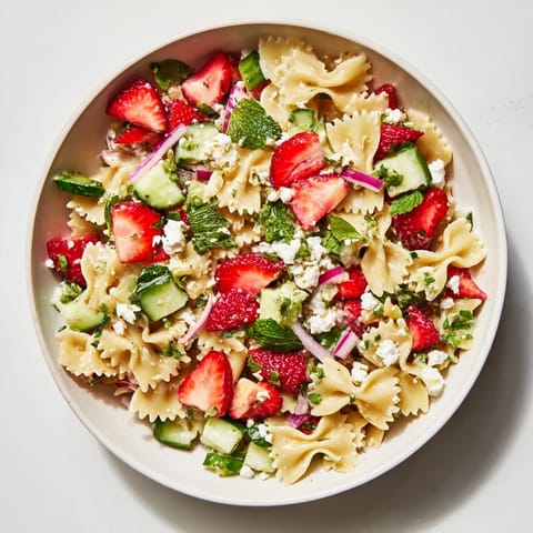 Strawberry Feta Pasta Salad