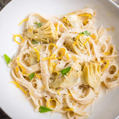Creamy Lemon Artichoke Pasta