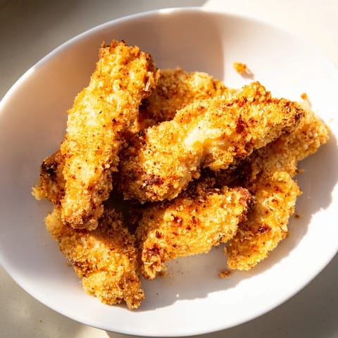 Crispy Fried Chicken Tenders are golden and crunchy on the outside, juicy and flavorful inside.