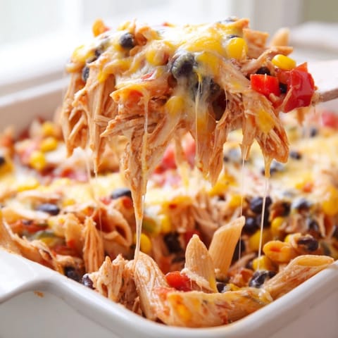 Chicken Burrito Pasta Bake