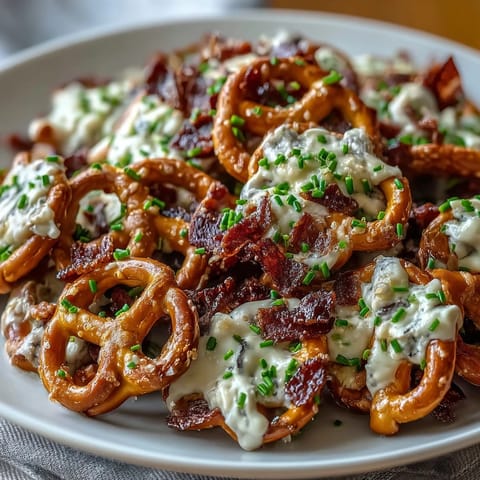 Festive St. Patrick's Day shamrock pretzel bites drizzled in creamy white chocolate and topped with bright green sprinkles.