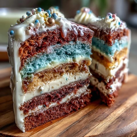 High school graduation ombre layer cake with silky buttercream frosting and decorative pearls