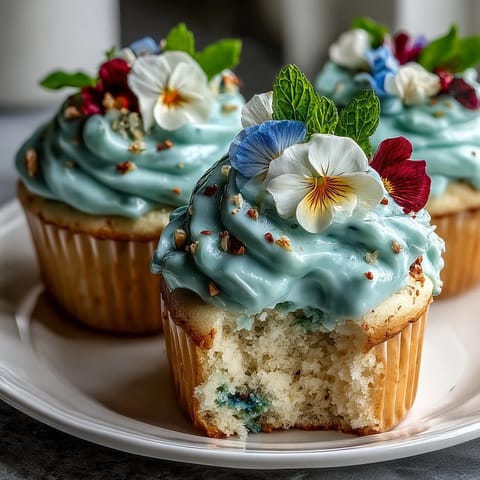 Spring Cupcakes Edible Flowers