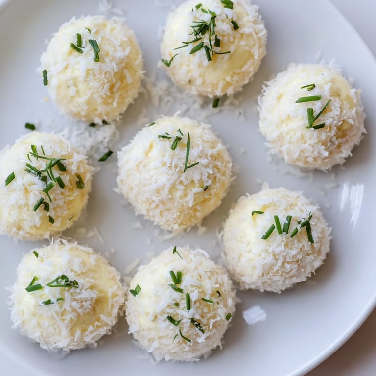 Enjoy creamy Snowball Tea Sandwich Bites, perfect for a winter party, beautifully covered in coconut.