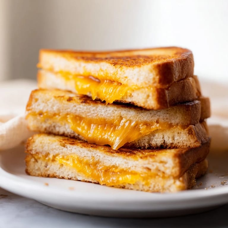 Perfectly browned, buttery crusts encase a warm, gooey center in this easy air fryer grilled cheese.