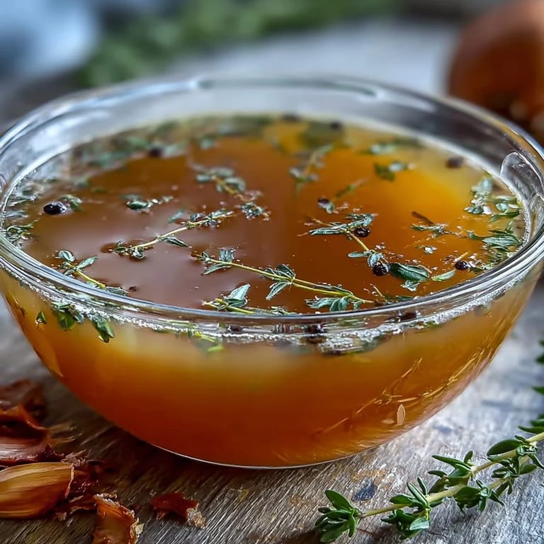 Clear, simmering pot shows vegetable scraps for a simple zero-waste Vegetable Broth From Scraps.