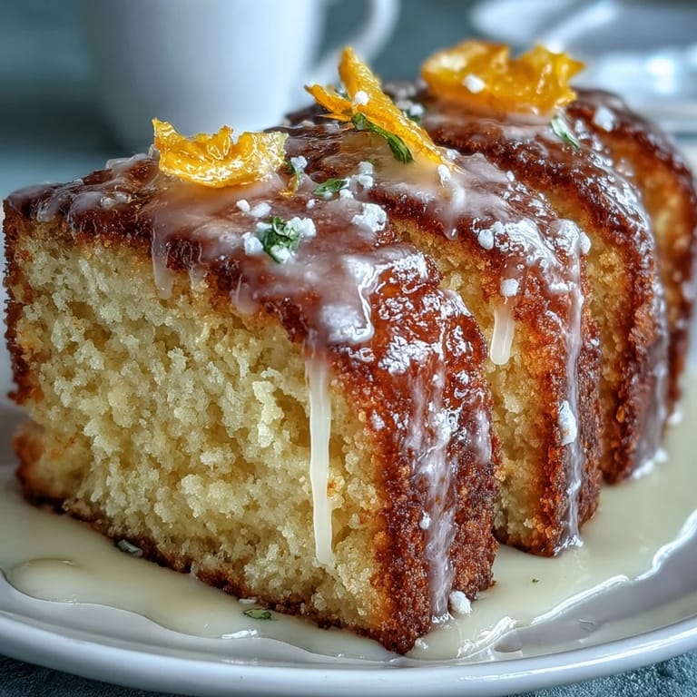 Moist lemon drizzle loaf cake baked to perfection, drizzled with zesty lemon icing and sliced for serving.