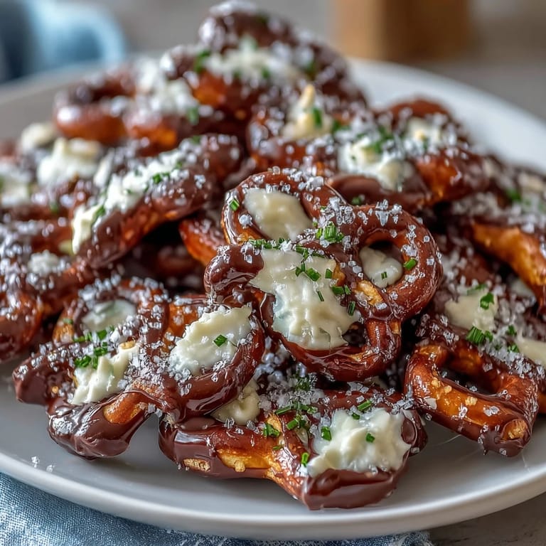 Bite-sized pretzel shamrocks coated in smooth white chocolate, arranged on a baking sheet for easy holiday party treats.